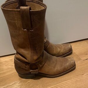 Frye Brown Leather Heeled Boots